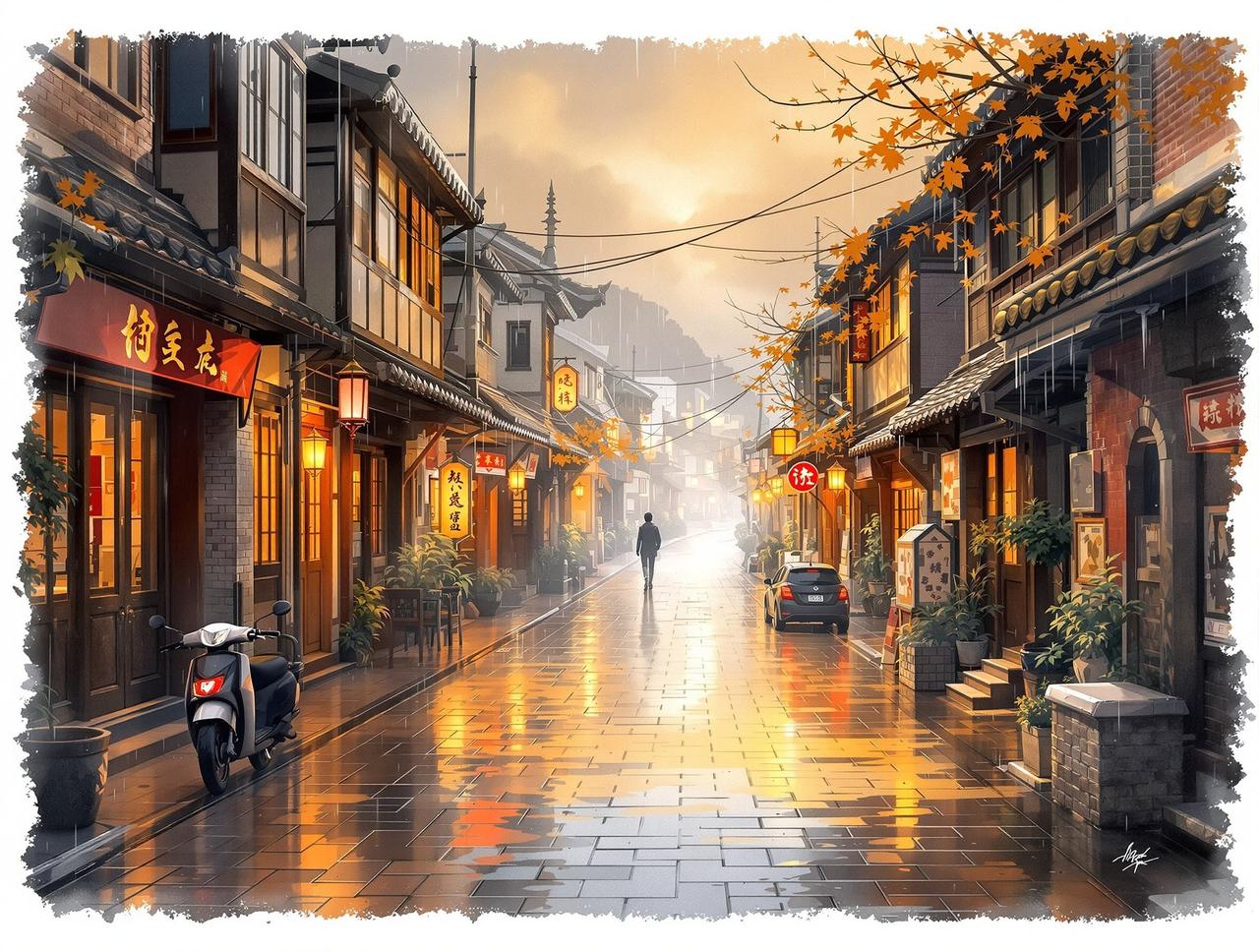 黄果短剧作品《老街的雨》- 年代记忆题材短剧
