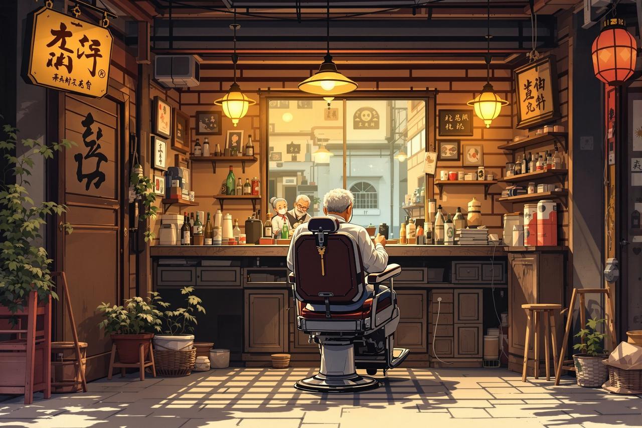 黄果短剧最新作品《老街理发店》- 人间烟火题材